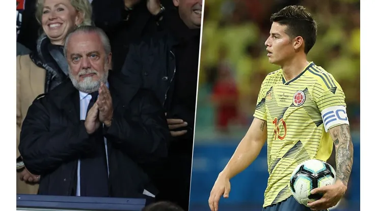 El último guiño del presidente del Napoli a James Rodríguez