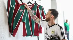 Fluminense le hizo una camiseta especial a Messi, subió fotos y Thiago Silva comentó re manija