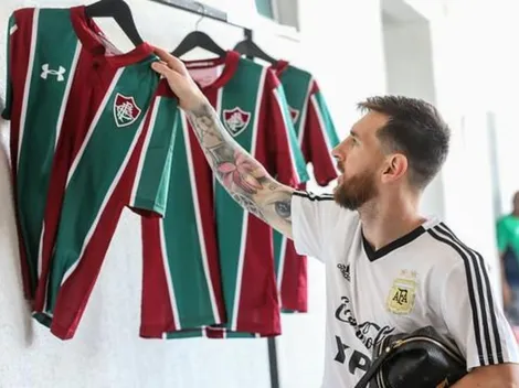 Fluminense le hizo una camiseta especial a Messi, subió fotos y Thiago Silva comentó re manija