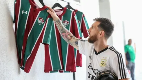 Fluminense le hizo una camiseta especial a Messi, subió fotos y Thiago Silva comentó re manija