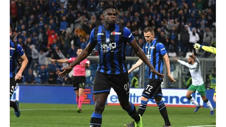 Duvan celebrando un gol con Atalanta.