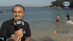 Ruggeri se metió al mar en Brasil, lo volvió loco a Benedetto y estallamos de risa