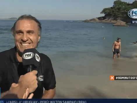 Ruggeri se metió al mar en Brasil, lo volvió loco a Benedetto y estallamos de risa