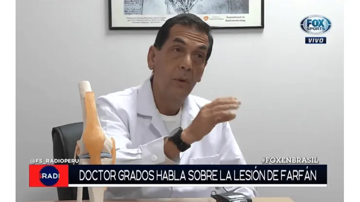 La especialidad del traumatólogo Julio Grados es el deporte.