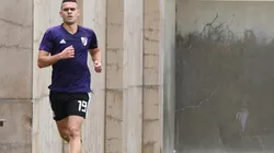 Borré trabajando en la pretemporada de River.