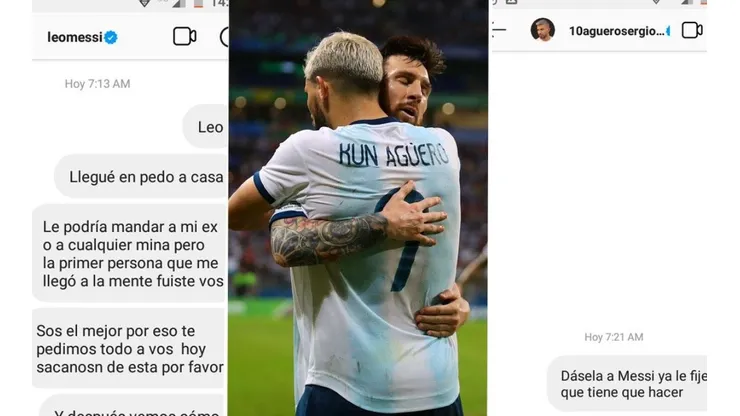 Viral en Twitter: le habló borracho a Messi y Agüero en Instagram y la rompió toda