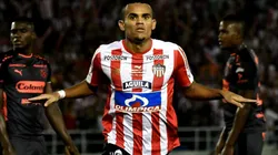 Luis Díaz festejando un gol con Junior. (Getty)