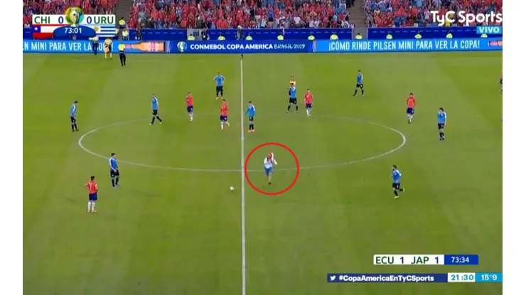 El momento en el que ingresó el hincha.