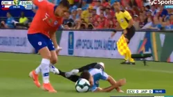 La acción del volante uruguayo.