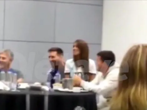 Con Antonela sentada encima: se filtró un video del festejo íntimo de Messi en la concentración