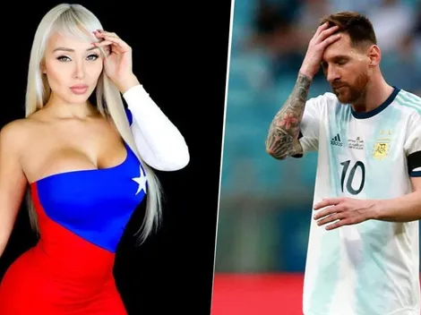 Antes que juegue Chile, Daniella Chávez aprovechó para pegarle a Messi