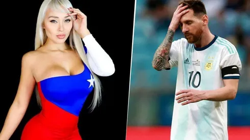 Antes que juegue Chile, Daniella Chávez aprovechó para pegarle a Messi