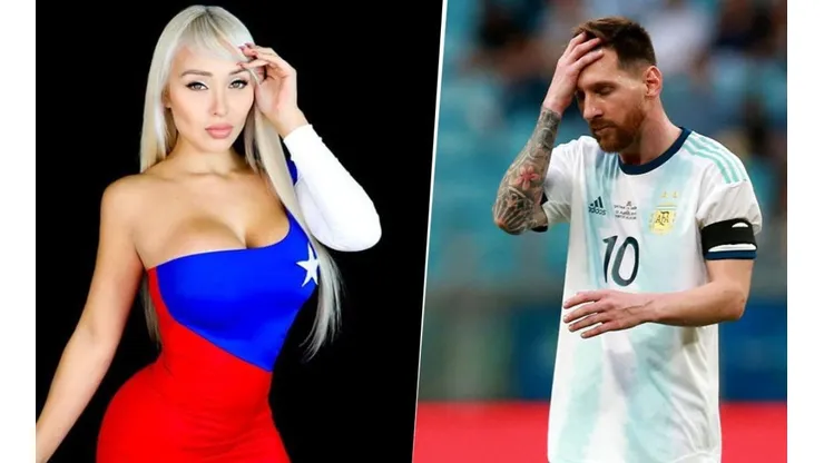 Antes que juegue Chile, Daniella Chávez aprovechó para pegarle a Messi