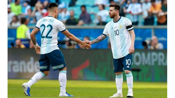 Messi y Lautaro, dos de las caras de la victoria en Argentina.