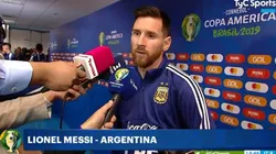 Lionel Messi luego de la victoria de Argentina.