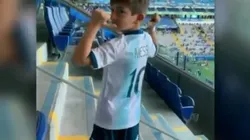 La alegría total de Thiago Messi, el hijo de Lionel.