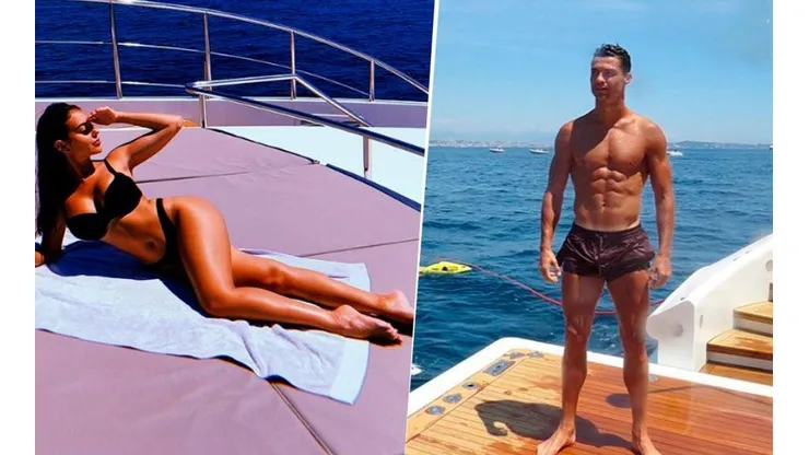 Cristiano y Georgina, de vacaciones en el Mediterráneo.