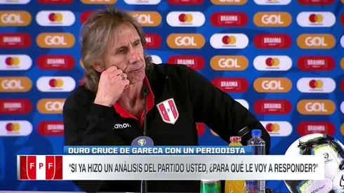 El picante de cruce de Ricardo Gareca con un periodista después del 5-0