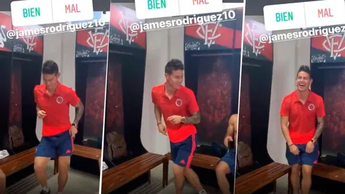 La Selección Colombia de fiesta: Cuadrado subió un video de James Rodríguez bailando en el vestuario