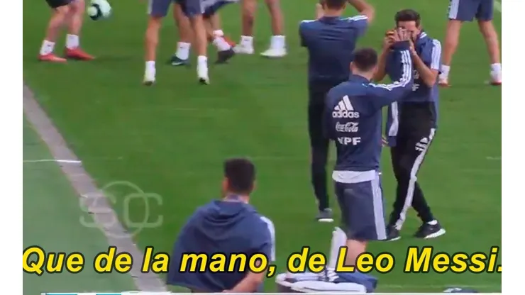Messi, ovacionado en el Beira - Río.