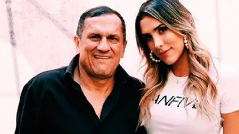 Daniela Ospina y su padre.