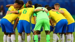 Brasil juega ante Perú en el Arena Corinthians.
