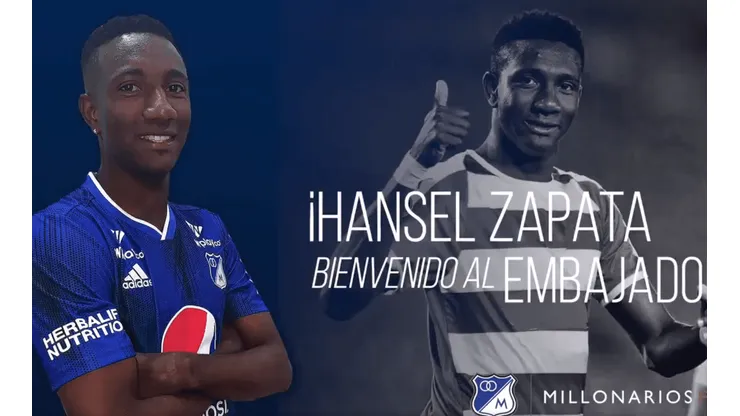 Hansel Zapata, segundo refuerzo oficial de Millonarios