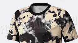 La camiseta del Real Madrid para los entrenamientos.