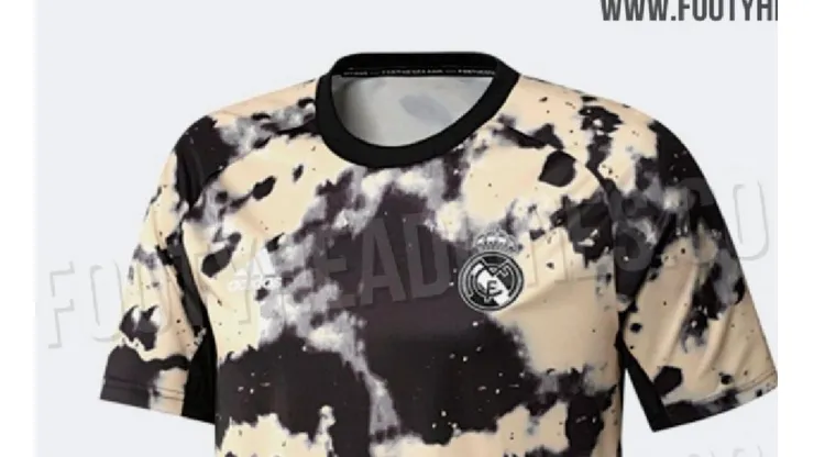 La camiseta del Real Madrid para los entrenamientos.