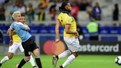 Foto del encuentro ante la Selección de Uruguay.