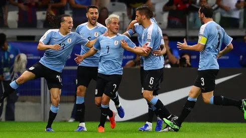 Foto de los jugadores de la Selección de Uruguay.