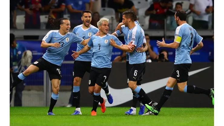 Foto de los jugadores de la Selección de Uruguay.