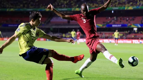 Foto del duelo entre Colombia y Qatar.