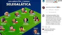 La selegaláctica coincide parcialmente con el once de la Conmebol.