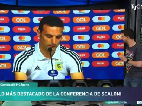 Todo en Tyc Sports: escuchó lo que dijo Scaloni, se re calentó y rompió una tele