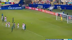 Certera ejecución del delantero boliviano.