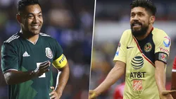 Foto de Oribe Peralta y Marco Fabian.