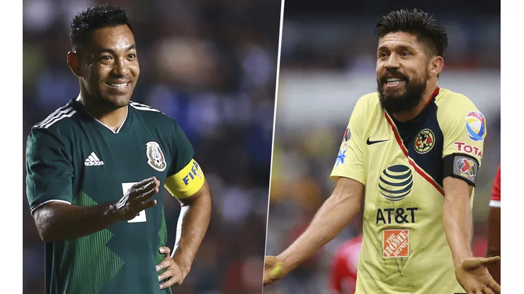 Foto de Oribe Peralta y Marco Fabian.