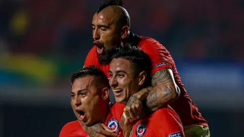 La felicidad de los futbolistas chilenos.