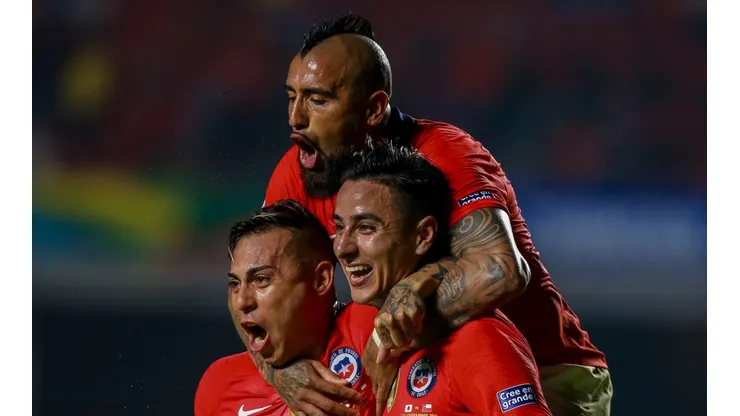 La felicidad de los futbolistas chilenos.