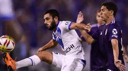 Matías Vargas en un partido frente a River.