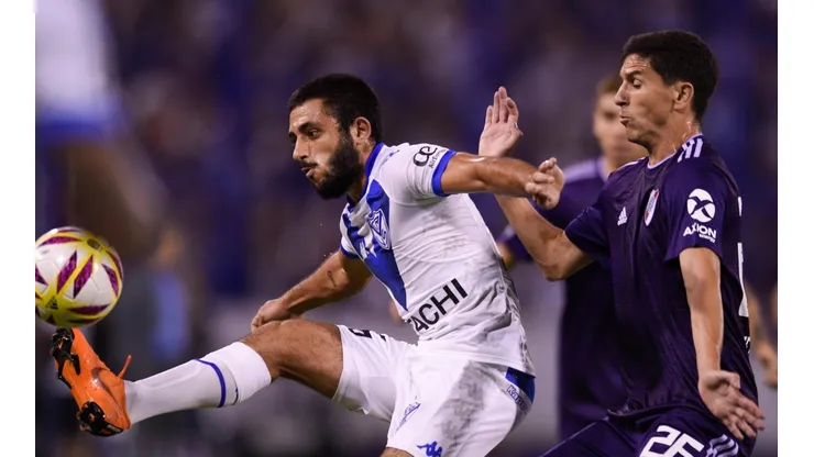 Matías Vargas en un partido frente a River.