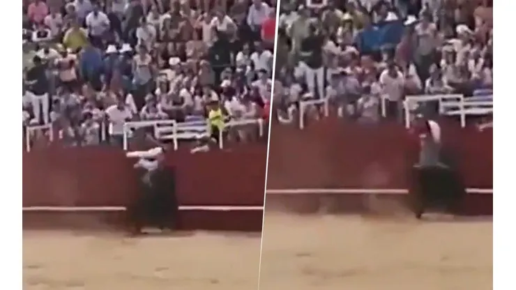 Imágenes fuertes: un toro mató a un operario en España