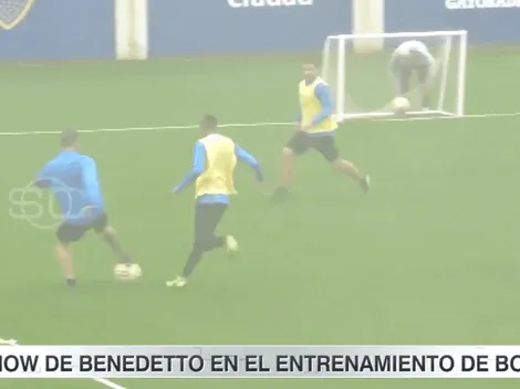 Festeja todo Boca: Benedetto arrancó la pretemporada en Modo Dios