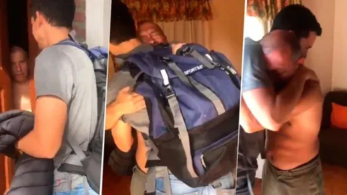 Su hijo llegó por sorpresa en el día del padre y él nos hizo emocionar a todos con su reacción