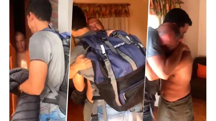Su hijo llegó por sorpresa en el día del padre y él nos hizo emocionar a todos con su reacción