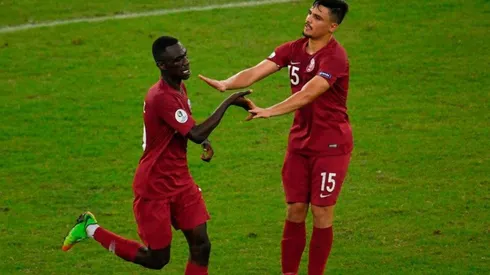 El festejo de los jugadores de Qatar.