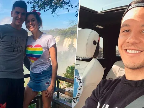Palacios subió una foto súper tierna de sus vacaciones, pero Driussi lo troleó fuerte