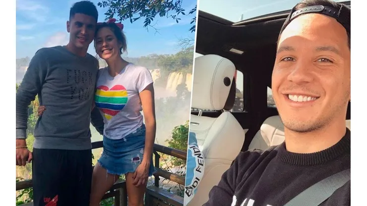 Palacios y Driussi, de vacaciones.