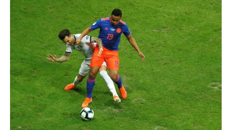Luis Fernando Muriel en el duelo ante Argentina.